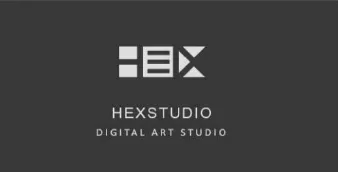 Logo satu warna di atas charcoal