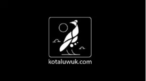 Logo satu warna putih di atas hitam