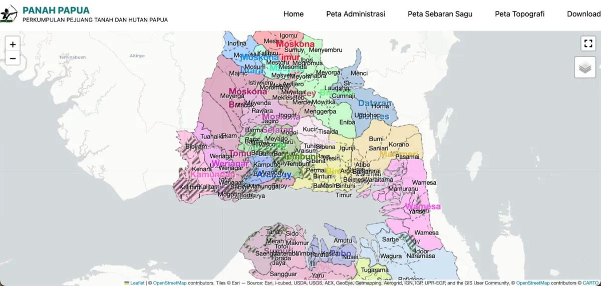 Administrative coverage map